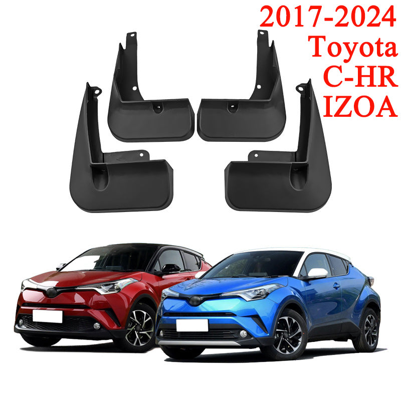 Mud Flaps for Toyota C-HR / IZOA (2017 - 2024) - Front & Rear Splash Guards and Fender Flares (4 Pcs)