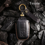 Genuine Leather Key Fob Cover for Toyota