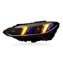 Load image into Gallery viewer, Snake Eyes Style Headlights for BMW 4 Series G22 G23 G26 M3 M4 (2021 - Present) Assembly Upgrade, Amber DRL