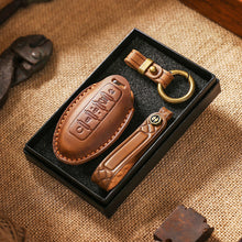 Load image into Gallery viewer, Genuine Leather Key Fob Cover for Nissan (3-5 Button)