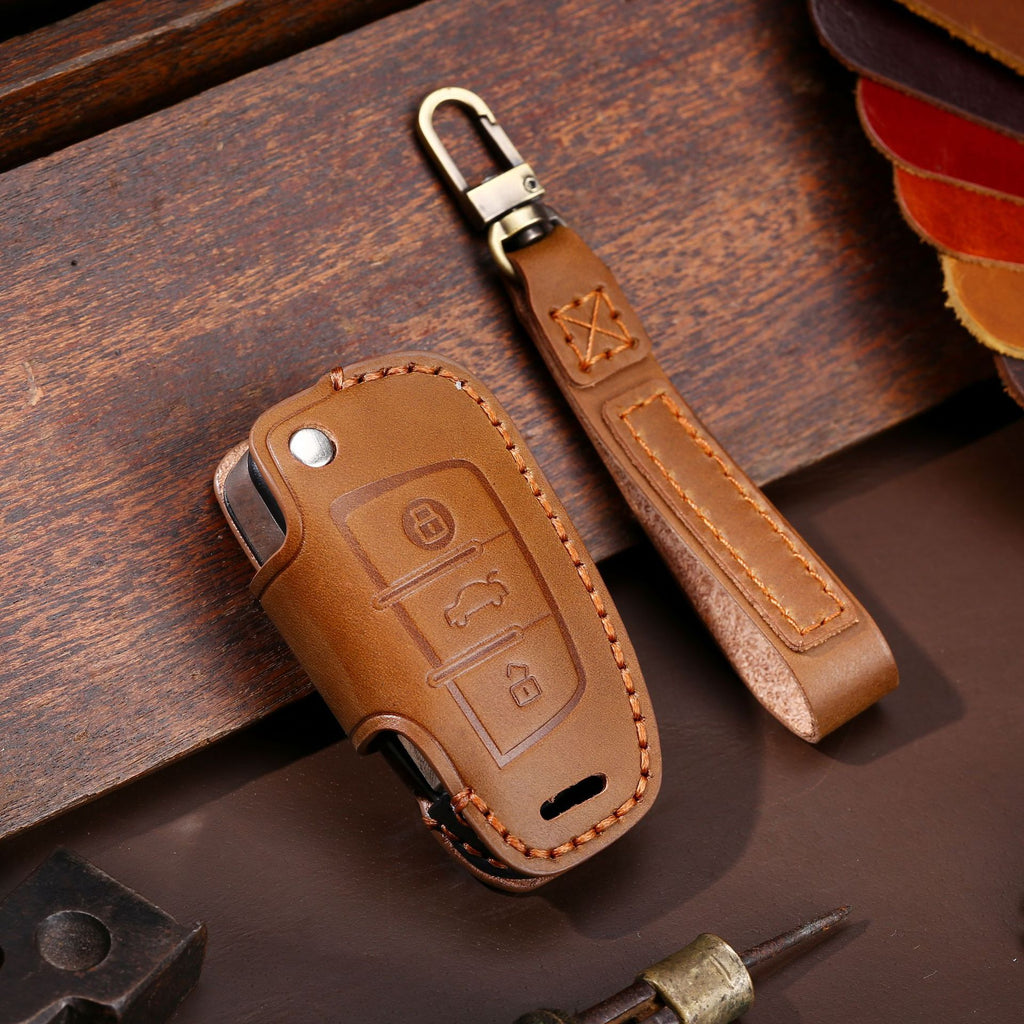 Suitable For New Audi High Quality Leather Key Cover A4L/Q5L/Q7/A4/A5/A6