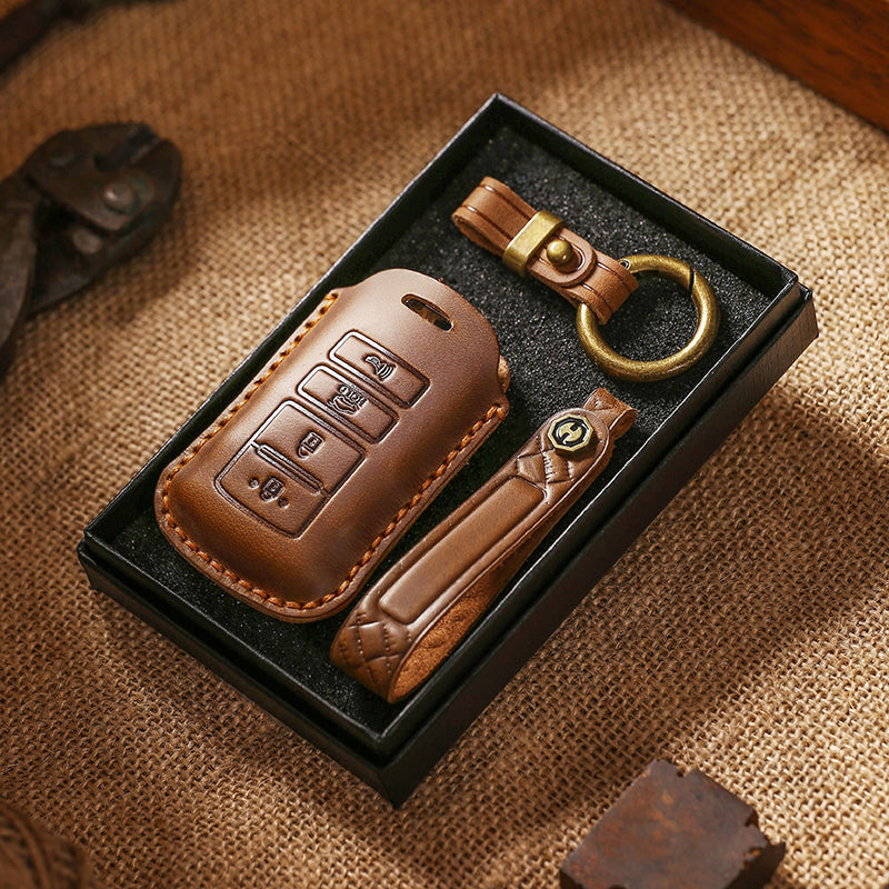 Genuine Leather Key Fob Cover for Kia