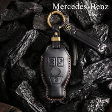 Load image into Gallery viewer, Genuine Leather Key Fob Cover for Mercedes-Benz