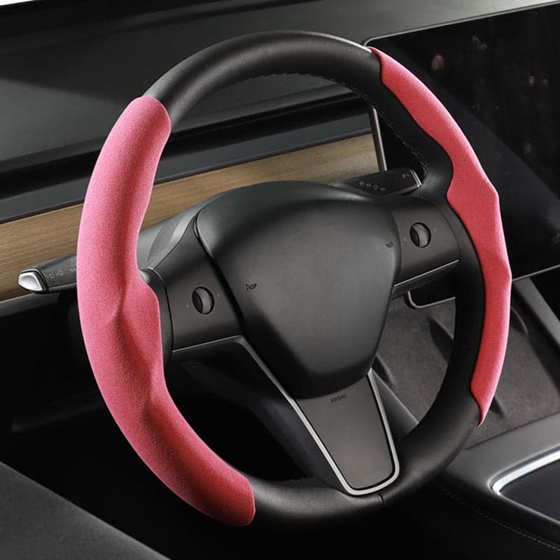 Tesla Model 3 Model Y Suede Steering Wheel Cover (2 Pcs/Set)