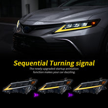 Load image into Gallery viewer, LED Headlights for Toyota Camry (2018–2023, 8th Gen) – Start-Up Animation &amp; Projector Lens