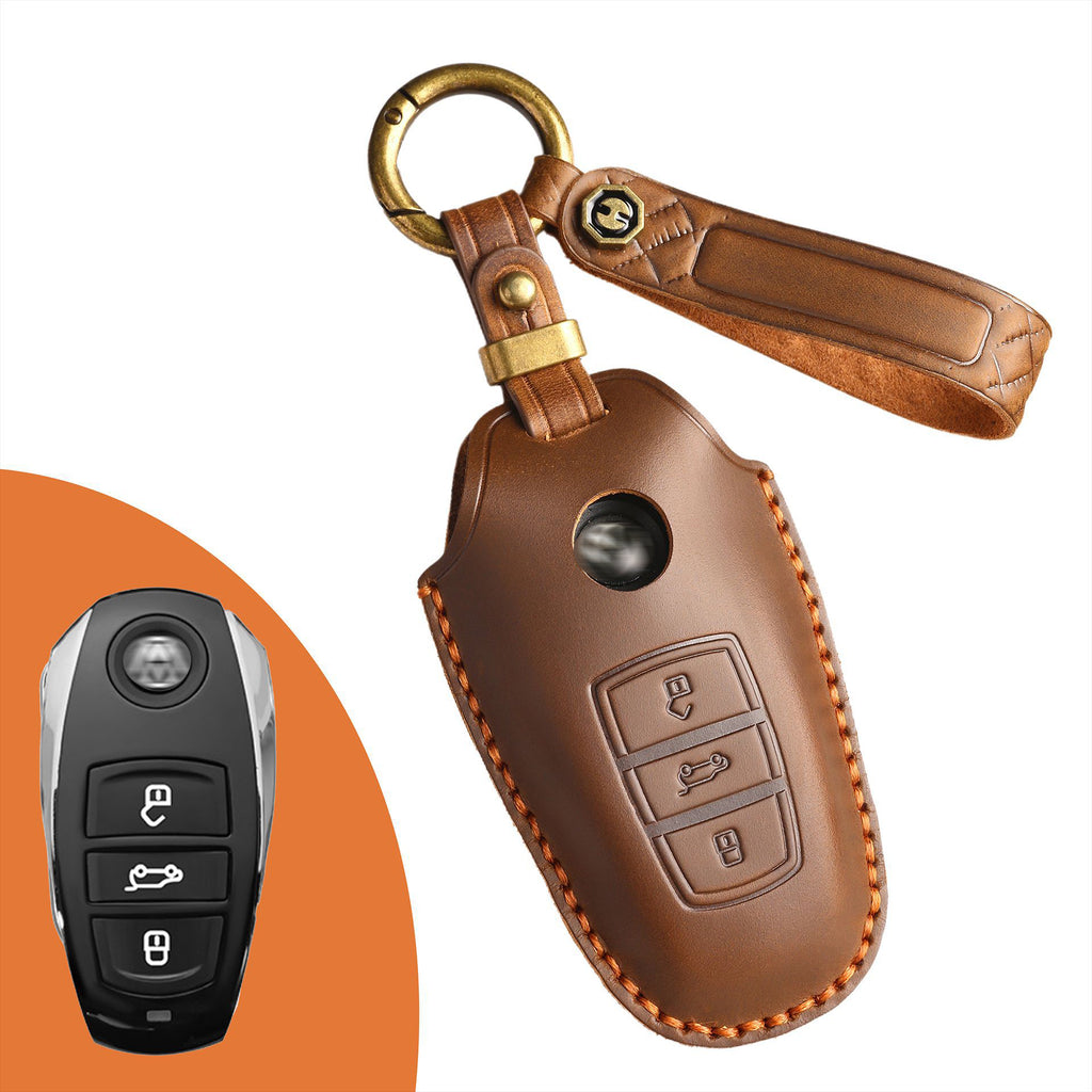 Vintage Handmade Luxury Leather Key Fob For All Volkswagen Models