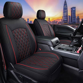 Custom Leather Car Seat Cover Full Set Fit For Ford F150 (2009-2025), F250, F350, F450(2017-2025)