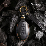 Genuine Leather Key Fob Cover for Nissan (3-5 Button)