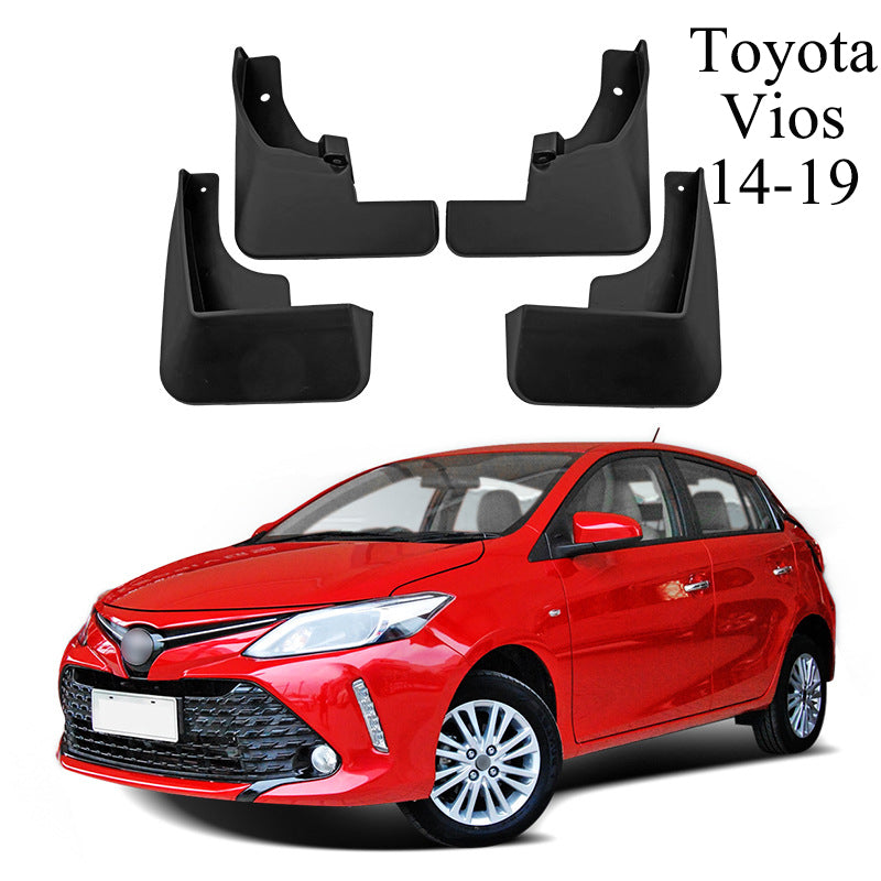 Mud Flaps for 2008-2022 Toyota Vios - Front & Rear Splash Guards (4 Pcs)