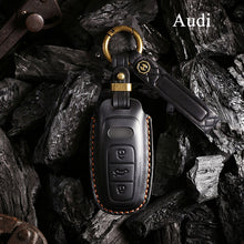 Load image into Gallery viewer, Genuine Leather Key Fob Cover for Audi