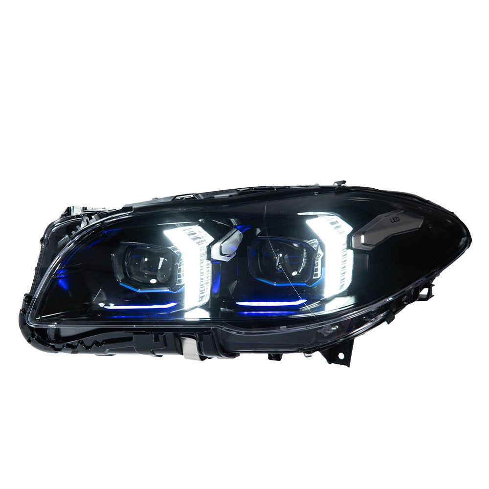 For BMW 5 Series F10 2010-2017 Snake Eyes Style LED Lens Headlights Assembly Upgrade