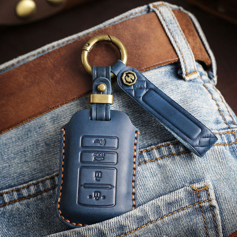 Genuine Leather Key Fob Cover for Kia