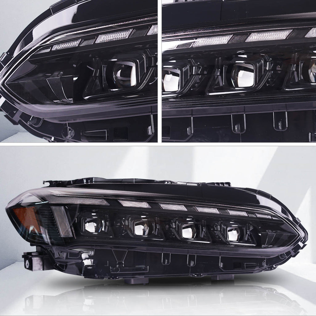 For 2022–2025 Honda Civic LED Headlights – 11th Gen Projector Front Lamp Assembly (Pair)