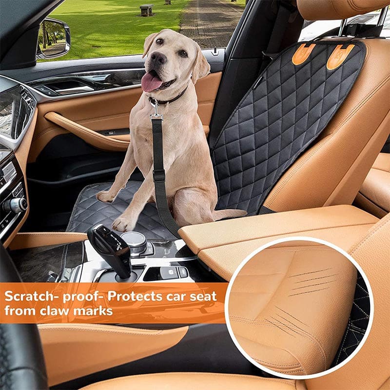 Dog car seat cover front row waterproof and scratch resistant