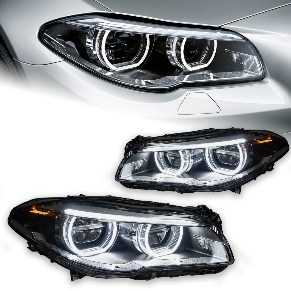 For BMW 5 Series F10 (2011–2017) OEM LCI Style LED Headlights Upgrade Fits – Factory HID Models Only