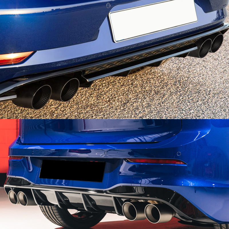 4 Inch Stainless Steel Exhaust Tip Matte Silver or Black Honeycomb Design Universal Bolt-On