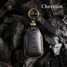 Load image into Gallery viewer, Genuine Leather Key Fob Cover for Chevrolet (2-6 Buttons)