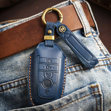 Load image into Gallery viewer, Genuine Leather Key Fob Cover for Ford (3-5 Buttons)