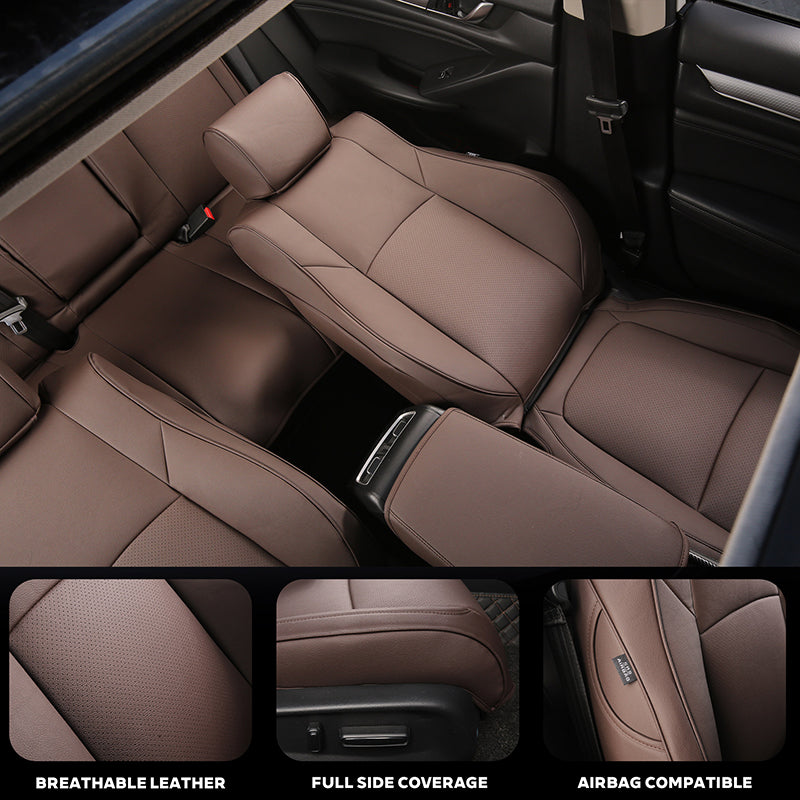 Custom Leather Car Seat Cover Full Set For Honda Accord(2013-2025)
