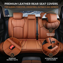 Load image into Gallery viewer, Custom For Subaru Forester, Crosstrek, Outback And Impreza (2009-2026) Leather Car Seat Covers Full Set