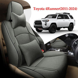 Amancarport Special Linen, Leather Car Seat Covers Full Set for Toyota 4Runner(2011-2024)