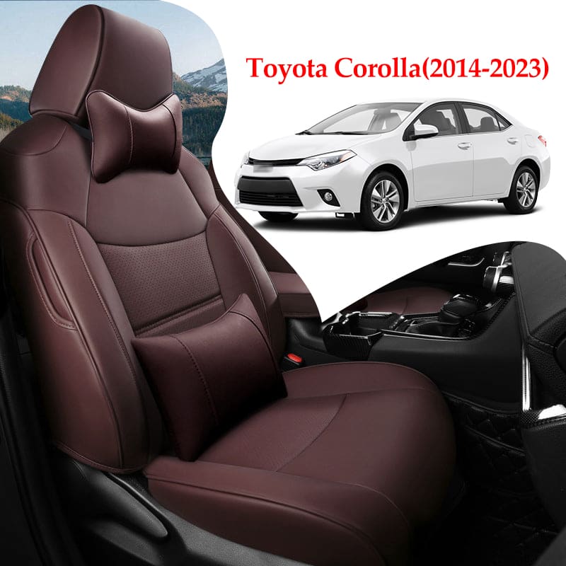 Custom for Toyota Corolla(2014-2024) Leather Car Seat Cover Full Set