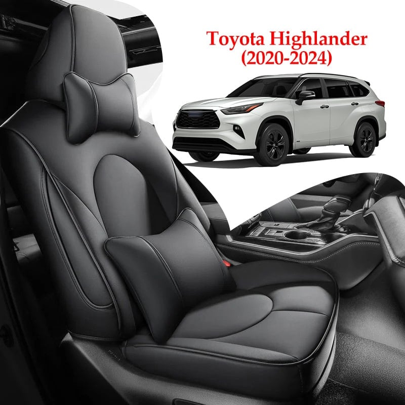 Custom for Toyota Highlander(2020-2024) Leather Car Seat Cover Full Set(Not suitable for five-seater version)