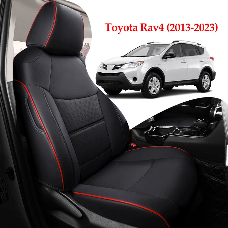 Custom for Toyota Rav4 (2013-2024) Leather Car Seat Cover Full Set