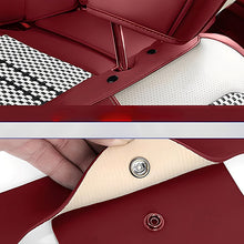 Load image into Gallery viewer, Amancarport Universal Leather Car Seat Covers Full Set - Breathable Leather and Ice Silk Front and Rear Seat Covers