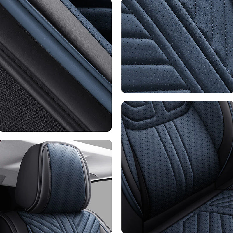 AmanCarport Car Seat Covers Faux Leather 5-Piece Set - Universal Fit for SUV, Truck, Sedan & Most Vehicles