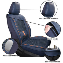 Load image into Gallery viewer, Amancarport® Luxury 3D Car Seat Covers – 5-Piece Waterproof Faux Leather &amp; Ice Silk, Universal Fit for Sedans, SUVs &amp; Trucks
