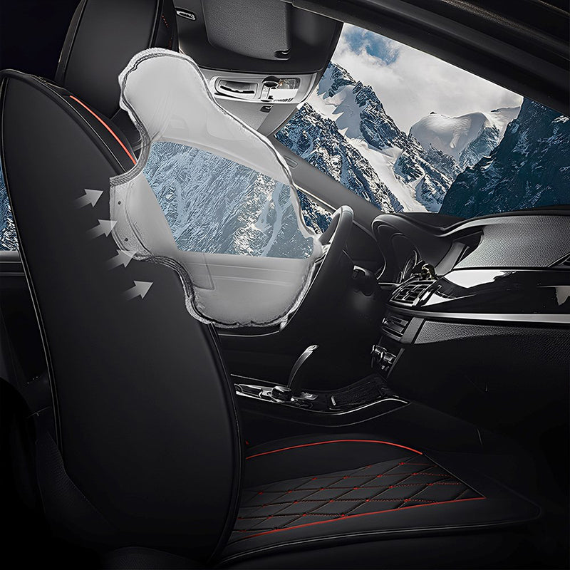Luxury Car Seat Covers – Premium Faux Leather, Waterproof Full Set for 5-Seat Cars, SUVs & Trucks