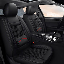 Load image into Gallery viewer, AmanCarport Universal Car Seat Covers 5-Piece Full Set – Premium Faux Leather &amp; Ice Silk, Waterproof &amp; Airbag Compatible