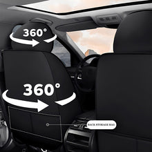 Load image into Gallery viewer, AmanCarport Universal Car Seat Covers 5-Piece Full Set – Premium Faux Leather &amp; Ice Silk, Waterproof &amp; Airbag Compatible