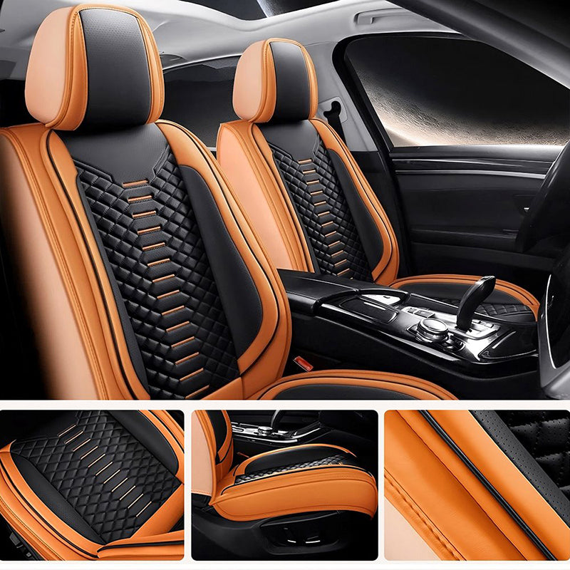 Universal Fit 5-Seat Car Seat Covers – Breathable Faux Leather Full Set for Cars, SUVs & Trucks