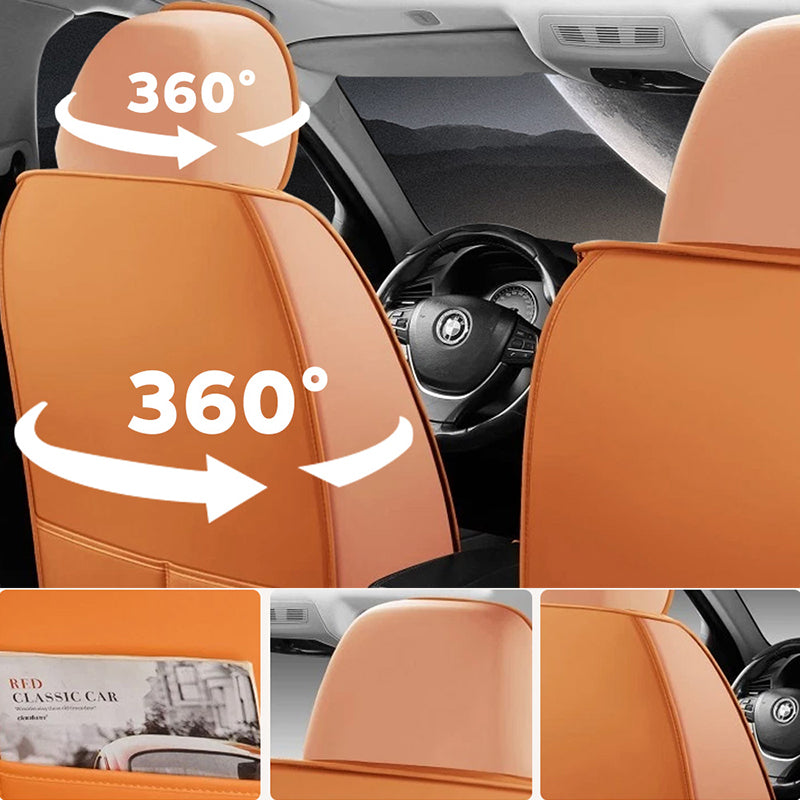 Universal Fit 5-Seat Car Seat Covers – Breathable Faux Leather Full Set for Cars, SUVs & Trucks