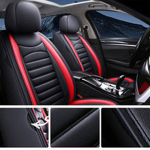 Load image into Gallery viewer, Universal 5-Seat Faux Leather Car Seat Covers Full Set – Waterproof &amp; Airbag Safe Fit for Most Vehicles