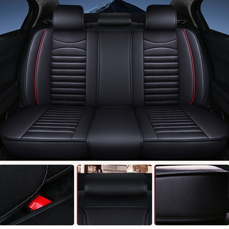 Universal 5-Seat Faux Leather Car Seat Covers Full Set – Waterproof & Airbag Safe Fit for Most Vehicles