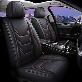 Universal Fit Car Seat Covers Full Set – Waterproof Scratch-Resistant Faux Leather for Cars & Pickups