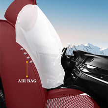 Load image into Gallery viewer, AmanCarport Universal 5-Seat Car Seat Covers – Faux Leather &amp; Ice Silk Full Set, Breathable &amp; Airbag Compatible