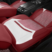 Load image into Gallery viewer, AmanCarport Universal 5-Seat Car Seat Covers – Faux Leather &amp; Ice Silk Full Set, Breathable &amp; Airbag Compatible