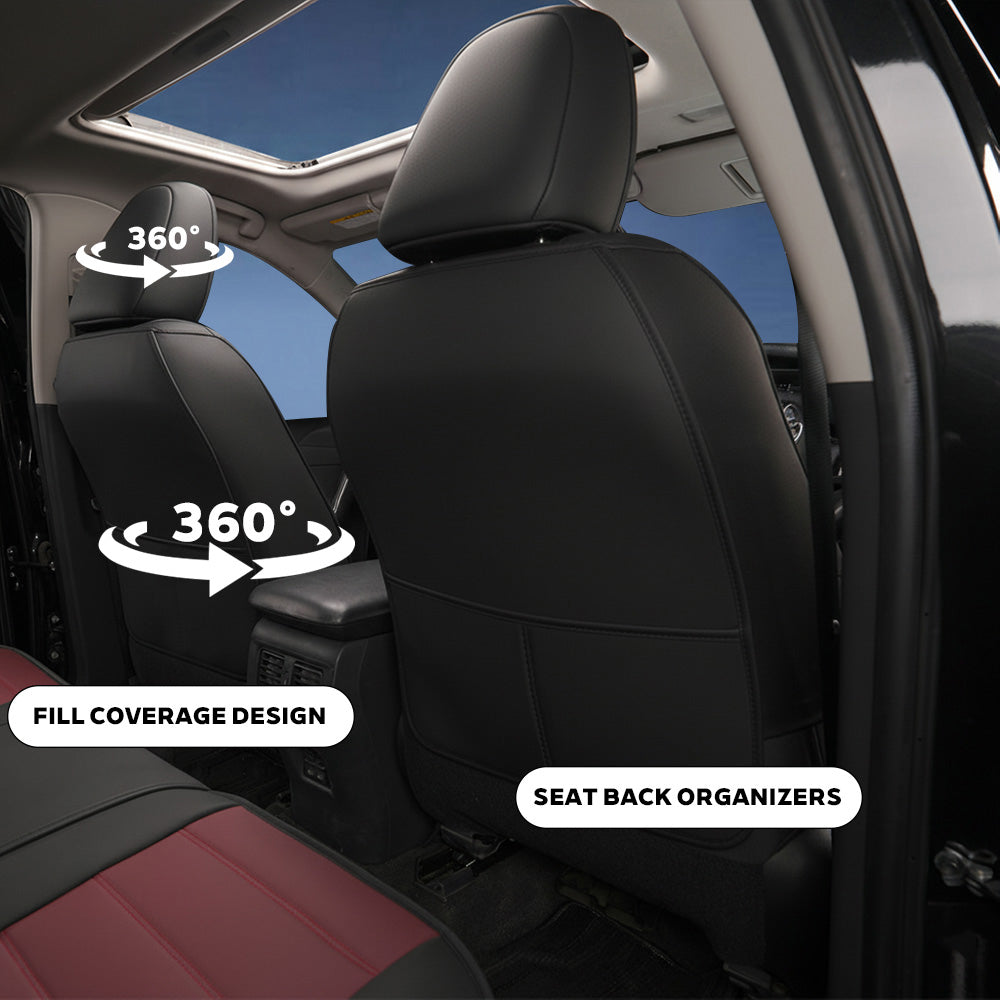 Universal Faux Leather Car Seat Covers – 5-Piece Waterproof Seat Protector for Most Vehicles