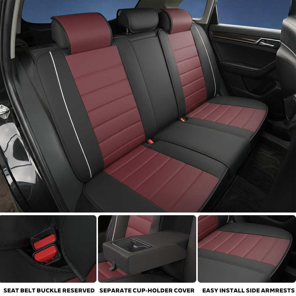 Universal Faux Leather Car Seat Covers – 5-Piece Waterproof Seat Protector for Most Vehicles