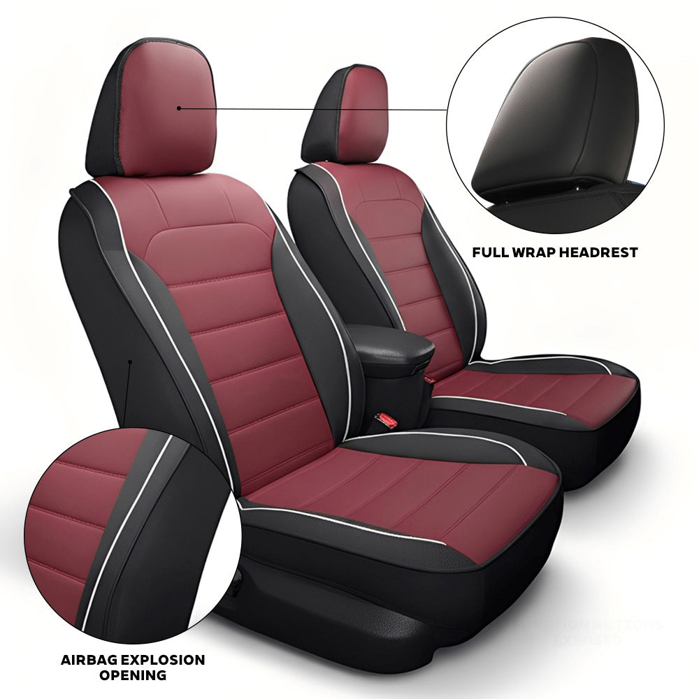Universal Faux Leather Car Seat Covers – 5-Piece Waterproof Seat Protector for Most Vehicles