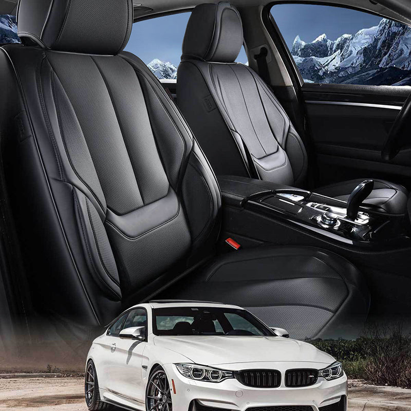 Amancarport Universal Waterproof Nappa Leather Car Seat Covers Fit Most Sedans SUVs and Trucks