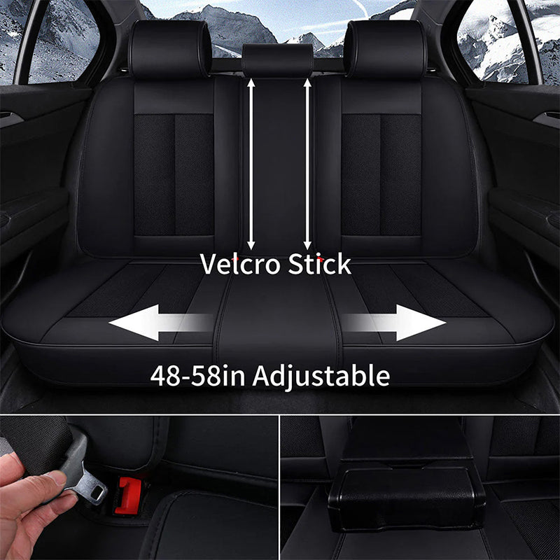 Amancarport Universal Waterproof Nappa Leather Car Seat Covers Fit Most Sedans SUVs and Trucks