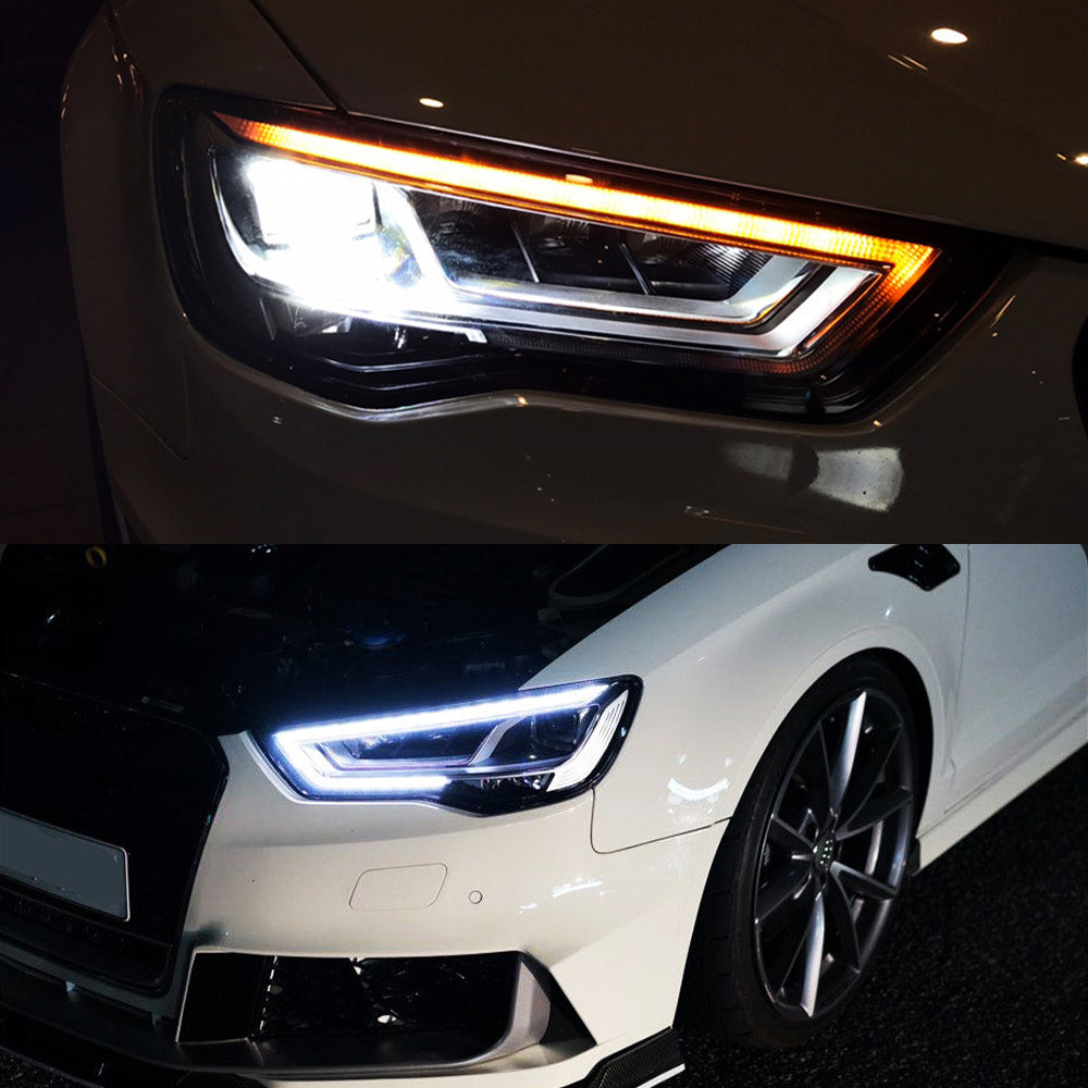 LED Matrix Headlights for Audi A3 2013-2020 – DRL, Projector Lens, Full Upgrade Kit
