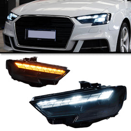 LED Matrix Headlights for Audi A3 8V 2017-2020 – DRL, Projector Lens, Full Upgrade Kit