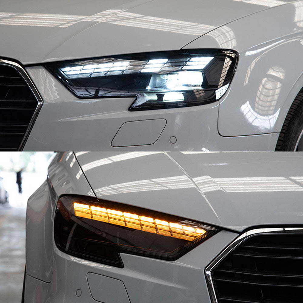 LED Matrix Headlights for Audi A3 8V 2017-2020 – DRL, Projector Lens, Full Upgrade Kit