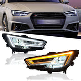 LED Matrix Headlights for Audi A4 B9 2017-2019 – DRL, Projector Lens, Full Upgrade Kit